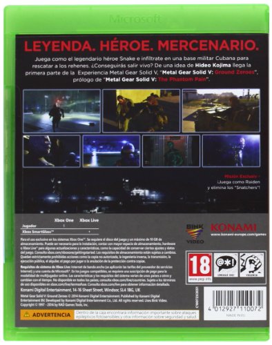 Metal Gear Solid V: Ground Zeroes XBOX - ONE Pal ESP - Nuevo Metal Gear Solid V: Ground Zeroes XBOX - ONE Pal ESP - Nuevo